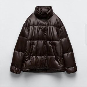 Zara Faux Leather Puffer